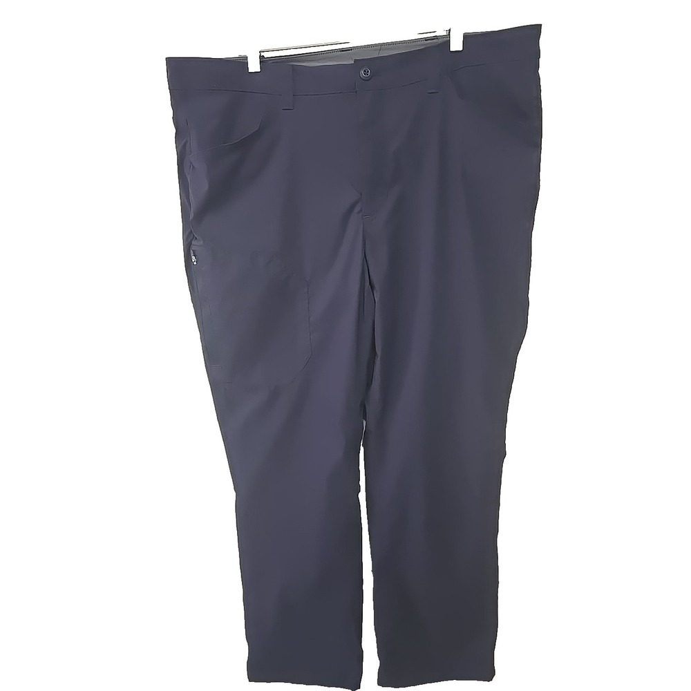 Eddie Bauer Men's 40x30 Blue Fleece Lined Hiking Pants Stretch Cargo Outdoor Tec
